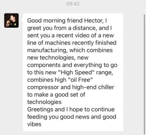 Favorable Comment form Colombia Customer